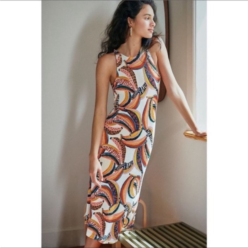 Farm Rio x Anthropologie Alyse Midi Dress in Banana